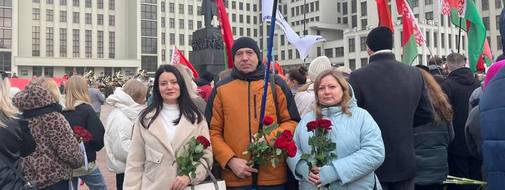  Церемония возложения цветов к памятнику В.И. Ленина и торжественном митинге на площади Независимости
